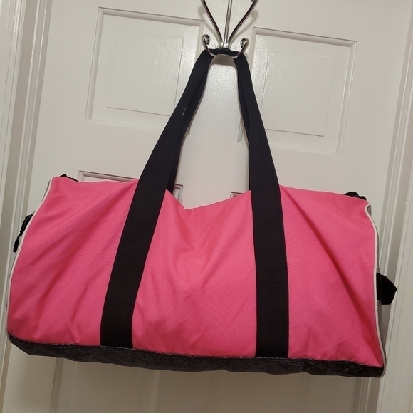 "PINK" Large Zip Close Weekender Duffle Bag, colorful, lightweight - Picture 2 of 10